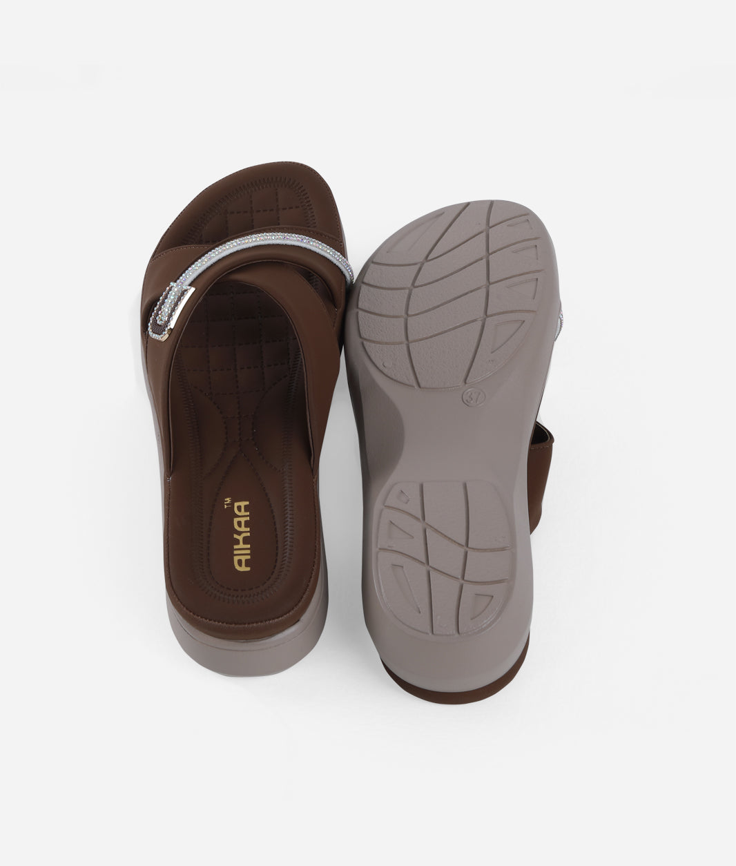 AIKAA Crystal Comfy Wedges