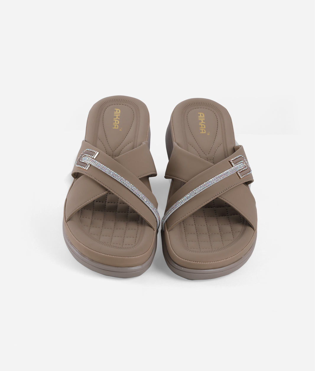AIKAA Crystal Comfy Wedges