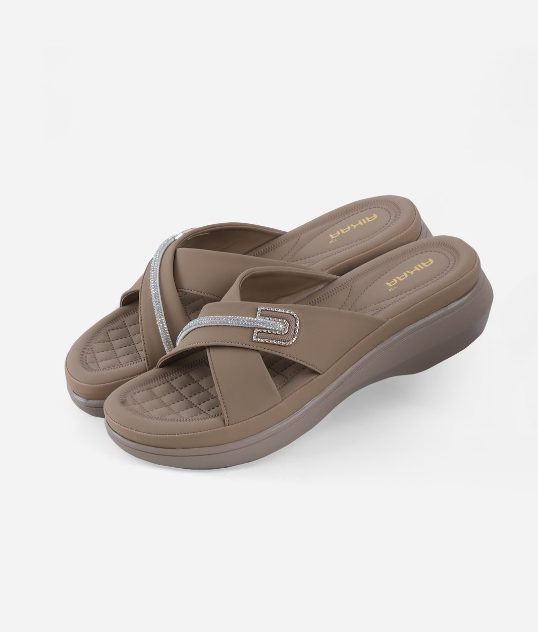 AIKAA Crystal Comfy Wedges
