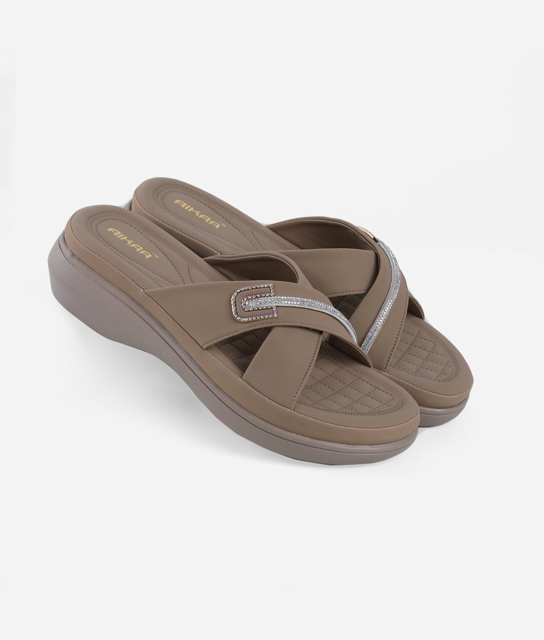 AIKAA Crystal Comfy Wedges