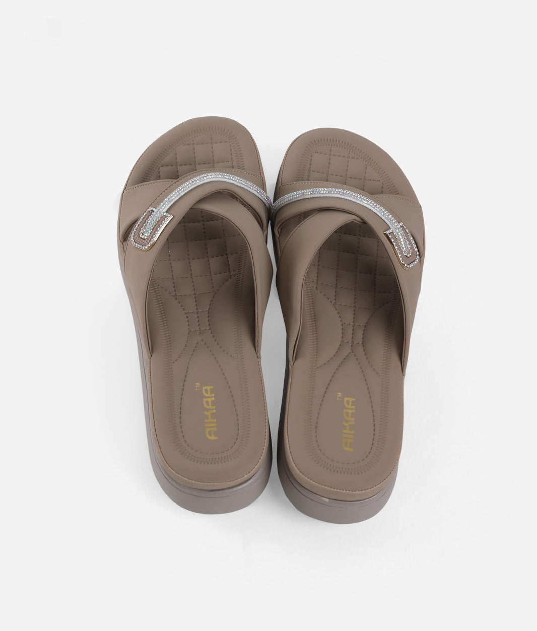 AIKAA Crystal Comfy Wedges