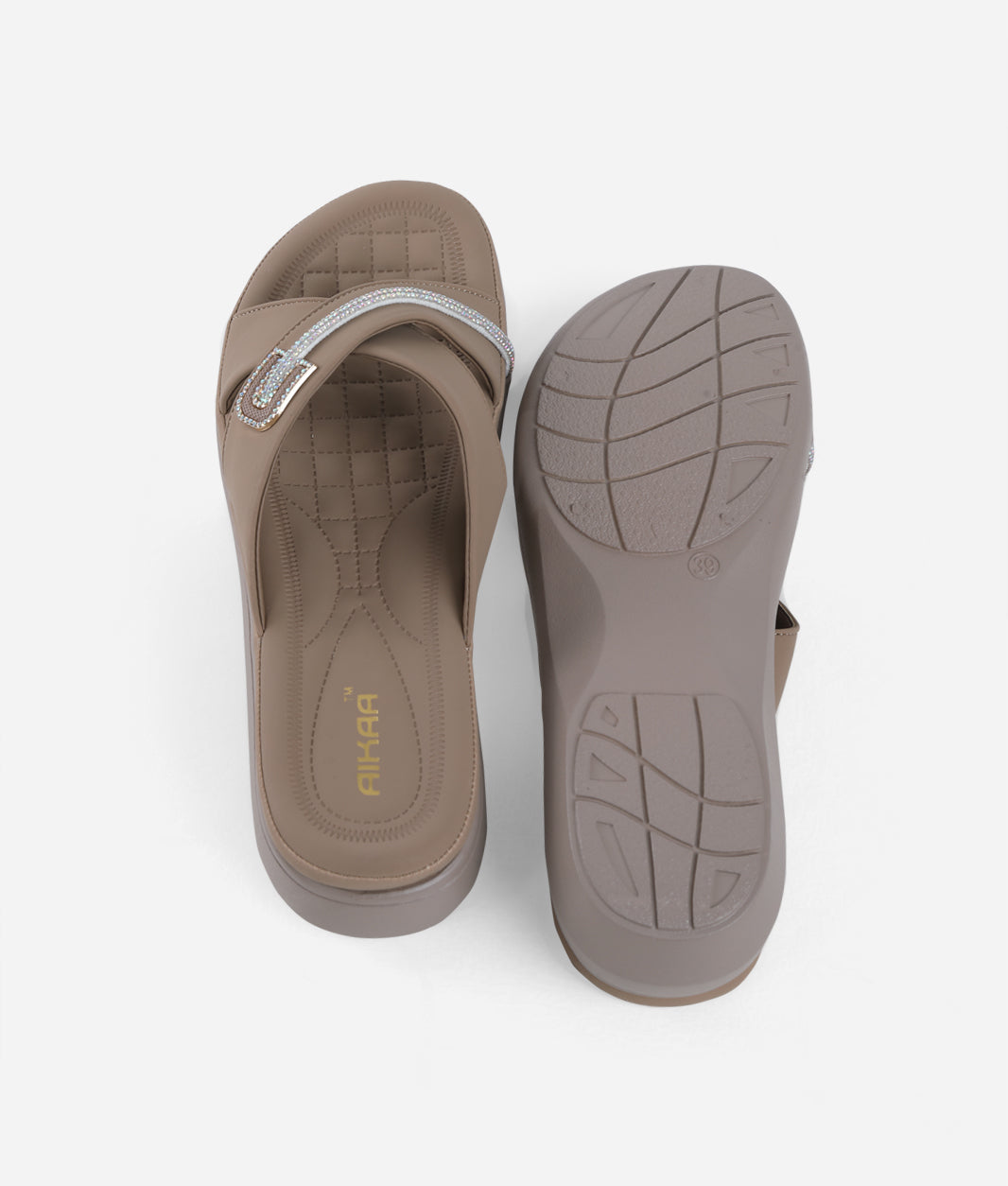 AIKAA Crystal Comfy Wedges