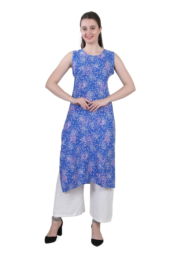 AIKAA Sleeveless Printed Kurti