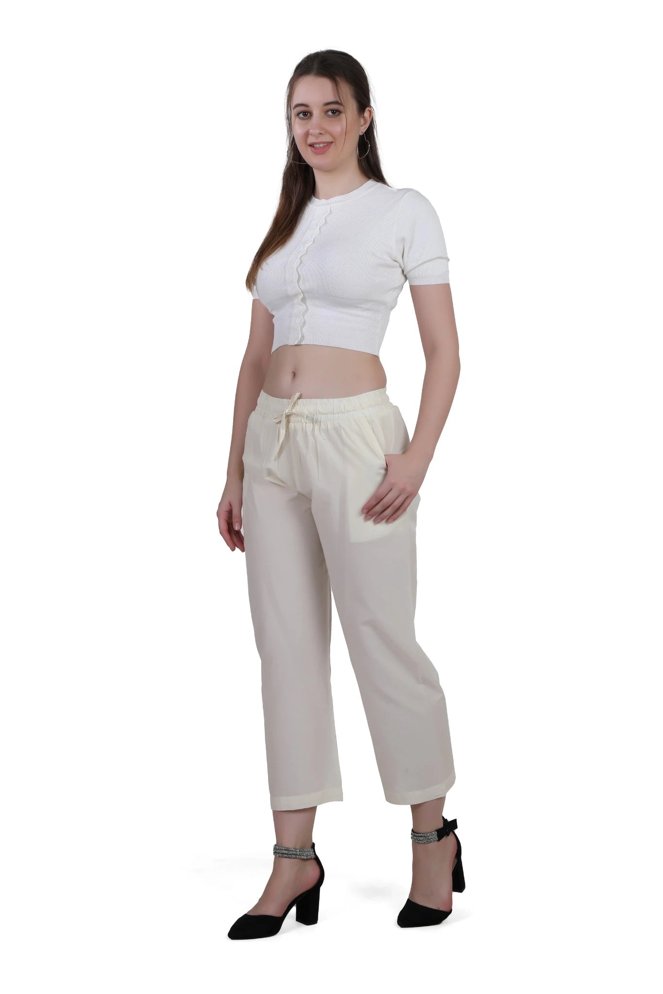 Women's Premium Solid Pants 2 Combo Set