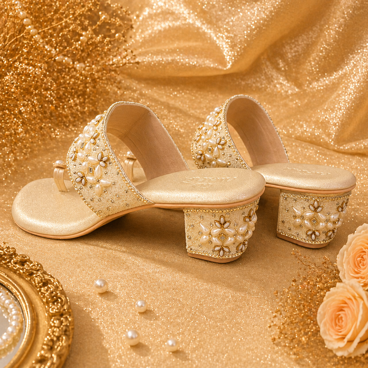 Aurelia Pearl Luxe Toe Slides