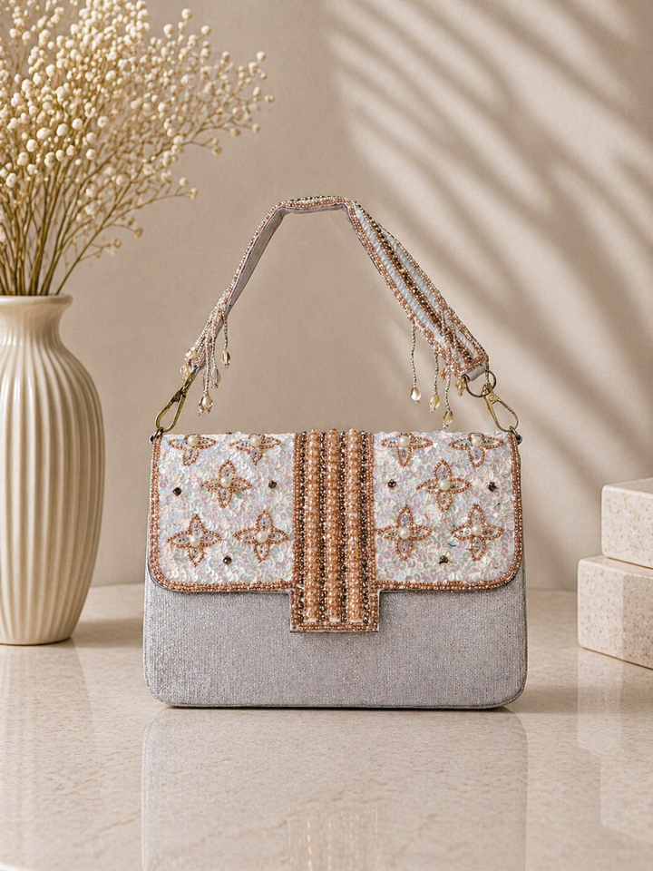 Pearl Embellished Clutch