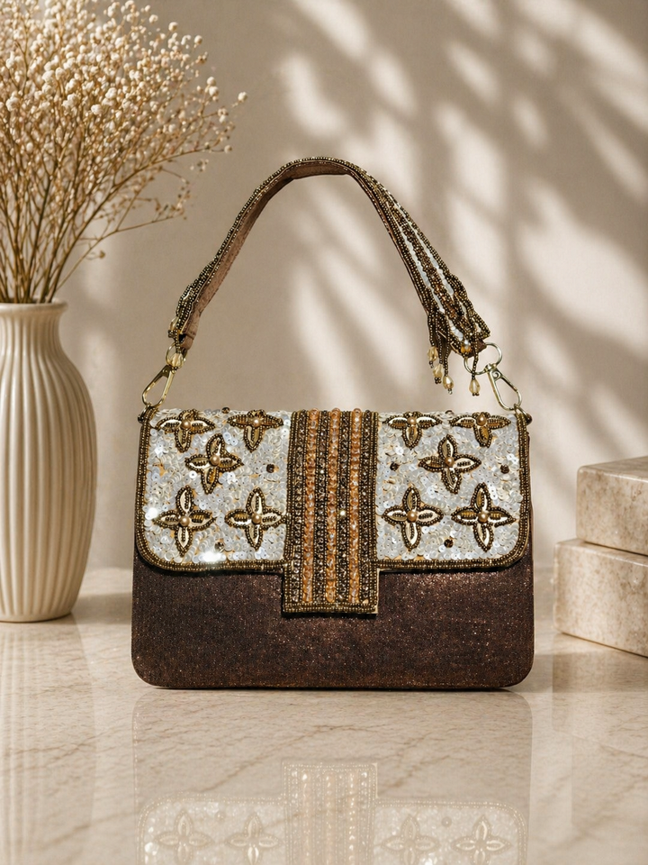 Pearl Embellished Clutch