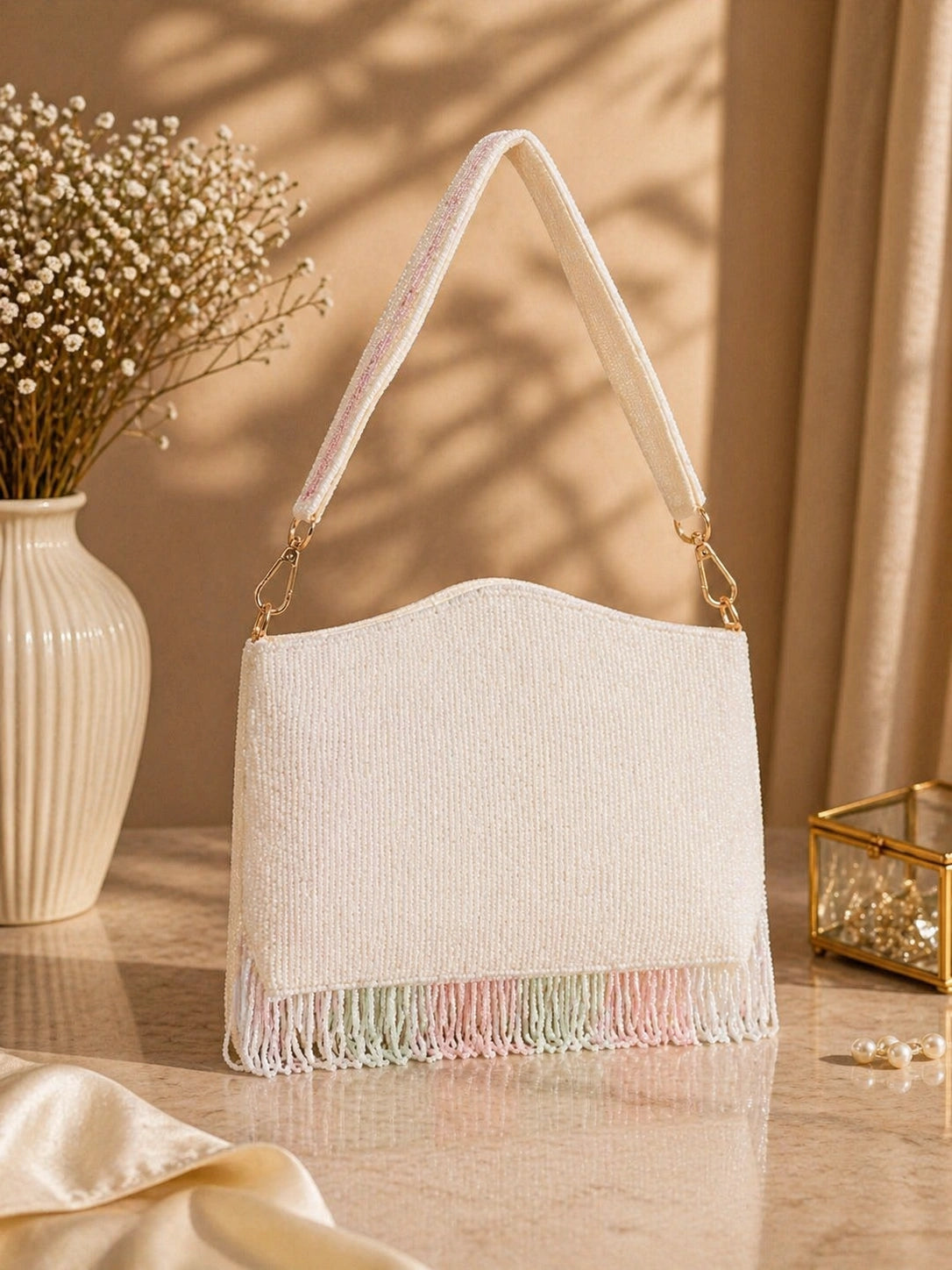 Embroidered Sling Clutch