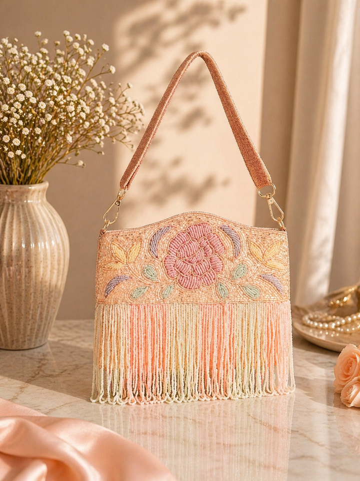 Embroidered Sling Clutch