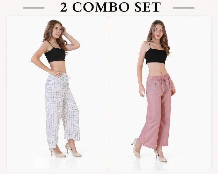 Soft Fabric Palazzo for Daily Wear - 2 Combo Set
