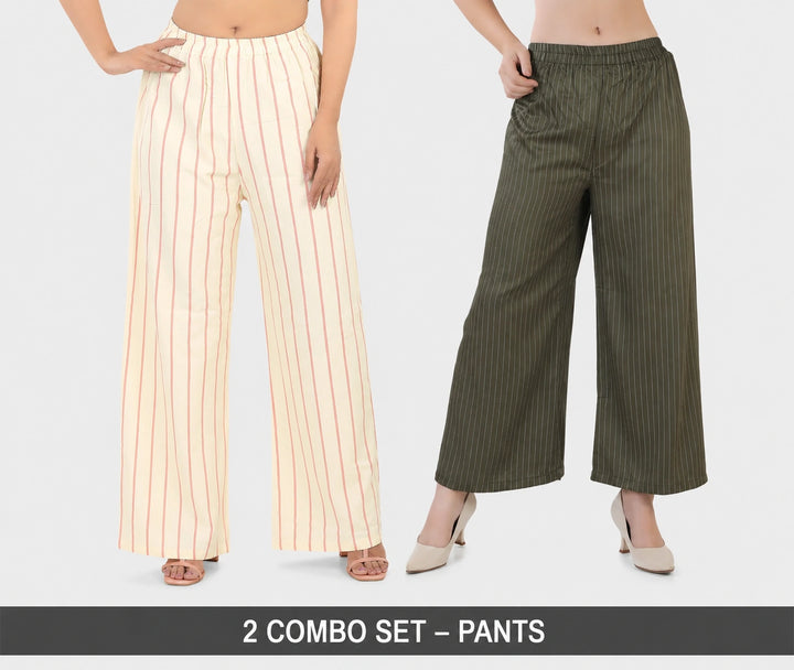 Everyday Wear Solid Palazzo 2 Combo Set