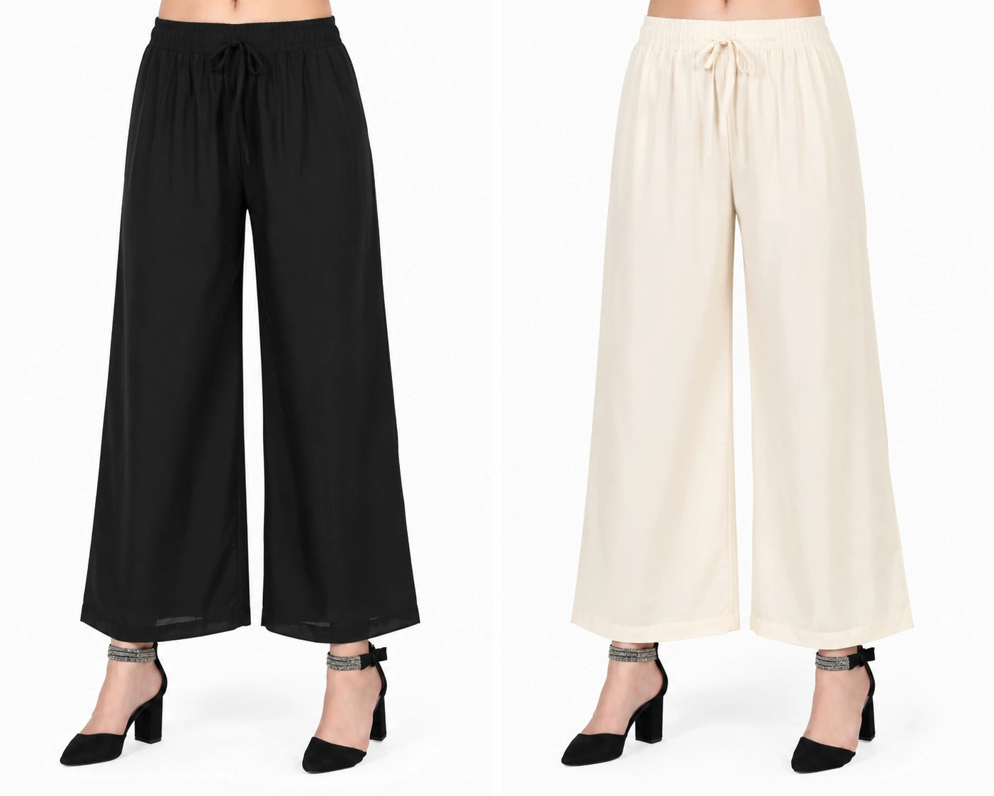 Women's Premium Solid Pants 2 Combo Set