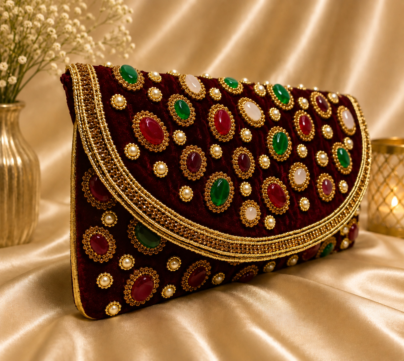 Maharani Velvet Clutch