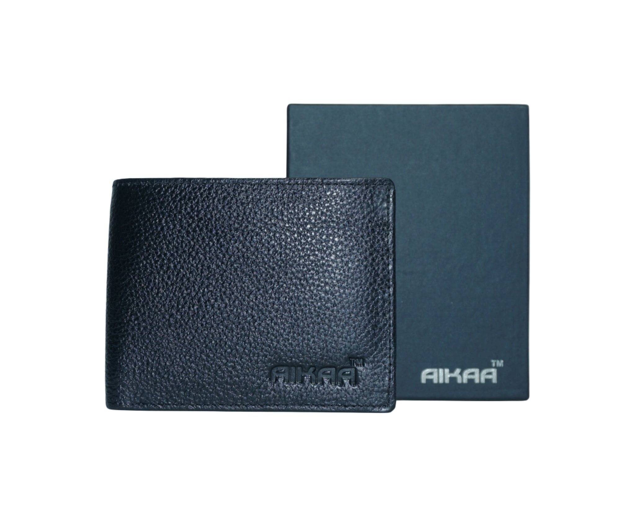 AIKAA Premium Leather Black Wallet