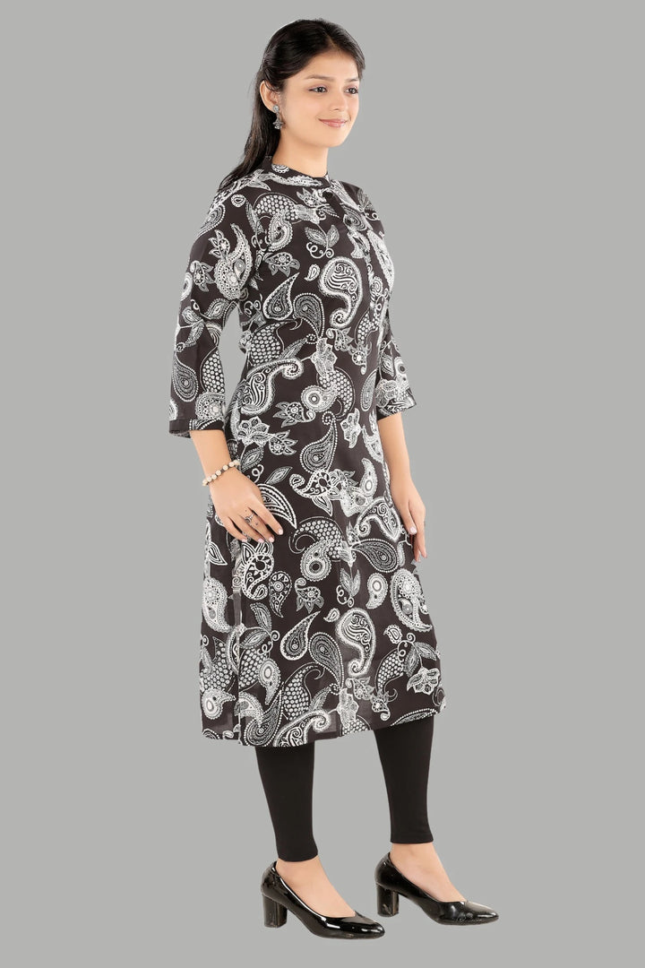 Stylish abstract floral print kurti for women