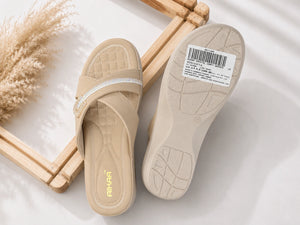 Comfortable women’s beige wedges by AIKAA