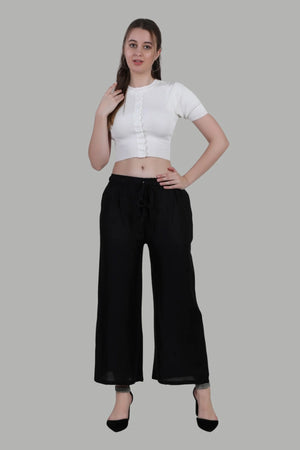 Comfortable women’s black palazzo by AIKAA