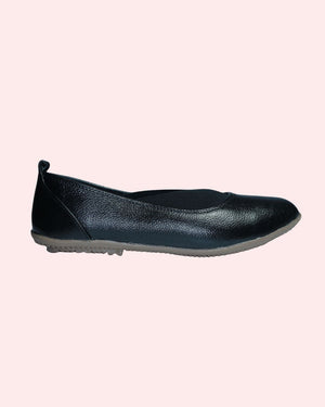 Comfortable women’s black slipon loafers by AIKAA