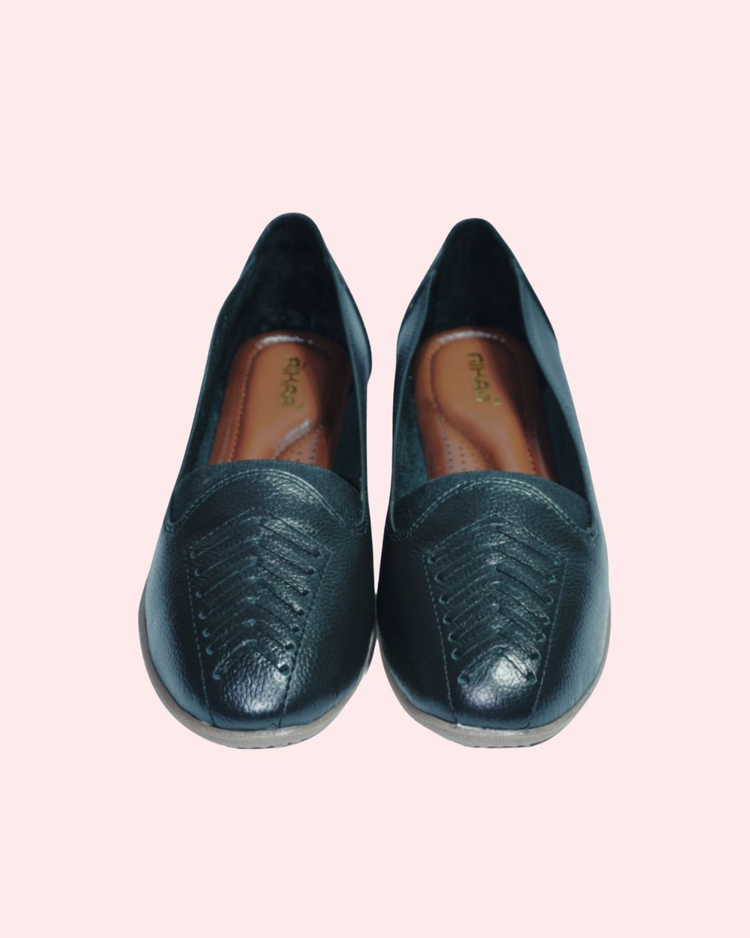 Comfortable women’s black loafers by AIKAA