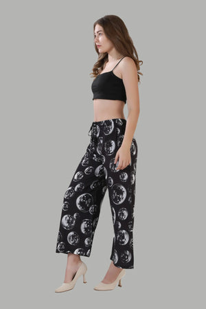 Comfortable women’s black palazzo trousers by AIKAA