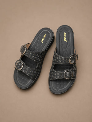 Comfortable black slipons for daily wear