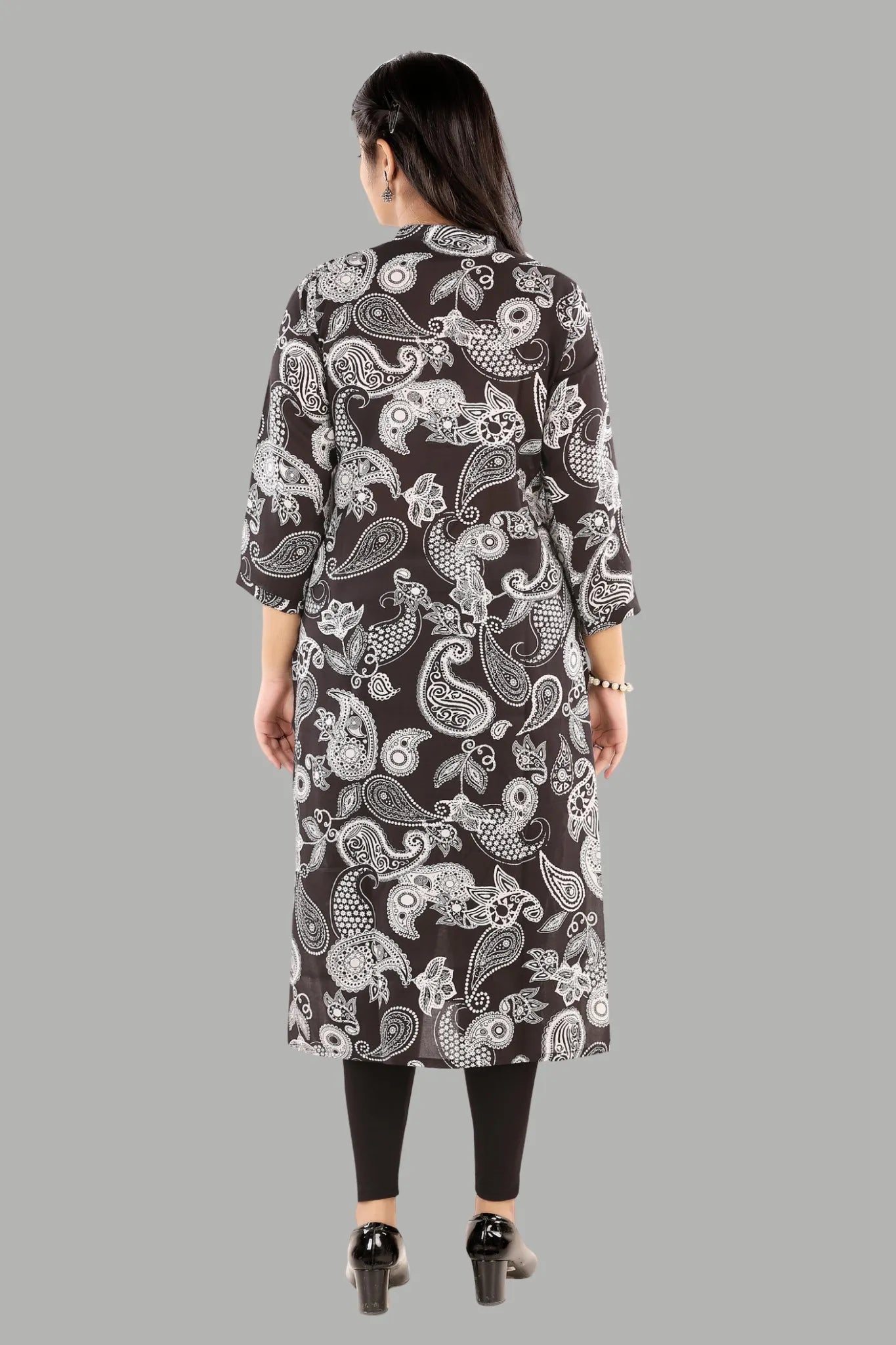 Elegant bloom print ethnic kurti for casual wear