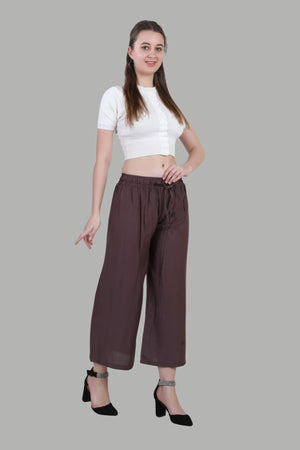 Comfortable women’s brown palazzo by AIKAA