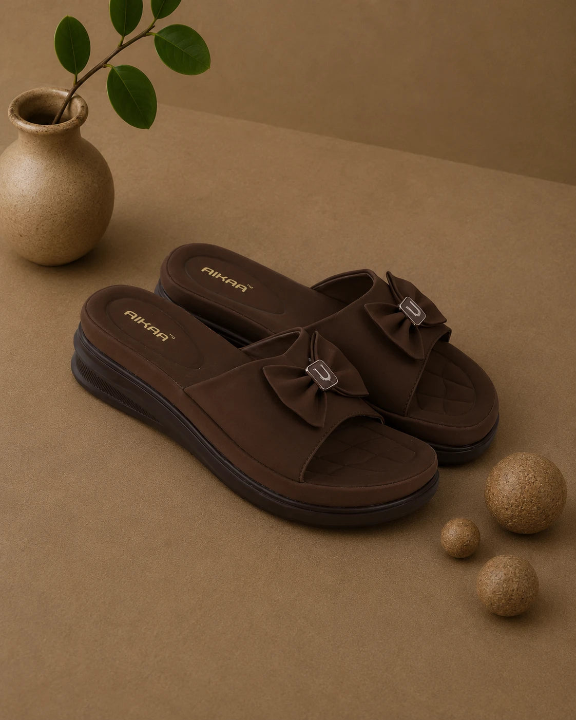 Elegant brown casual footwear for daily wear