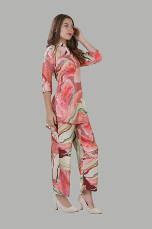 Comfortable women’s colourful two piece set by AIKAA