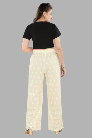 Elegant Lucknowi style casual pants by AIKAA