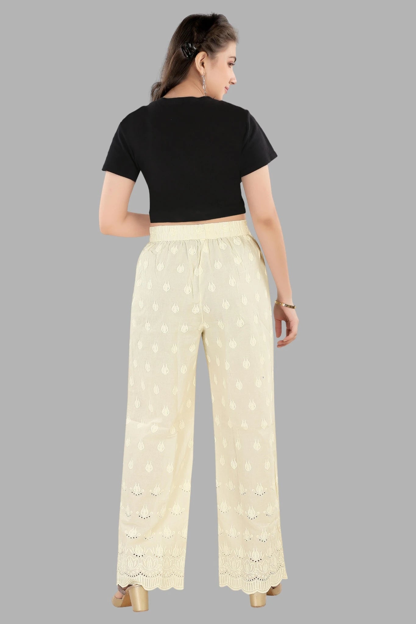 Elegant Lucknowi style casual pants by AIKAA