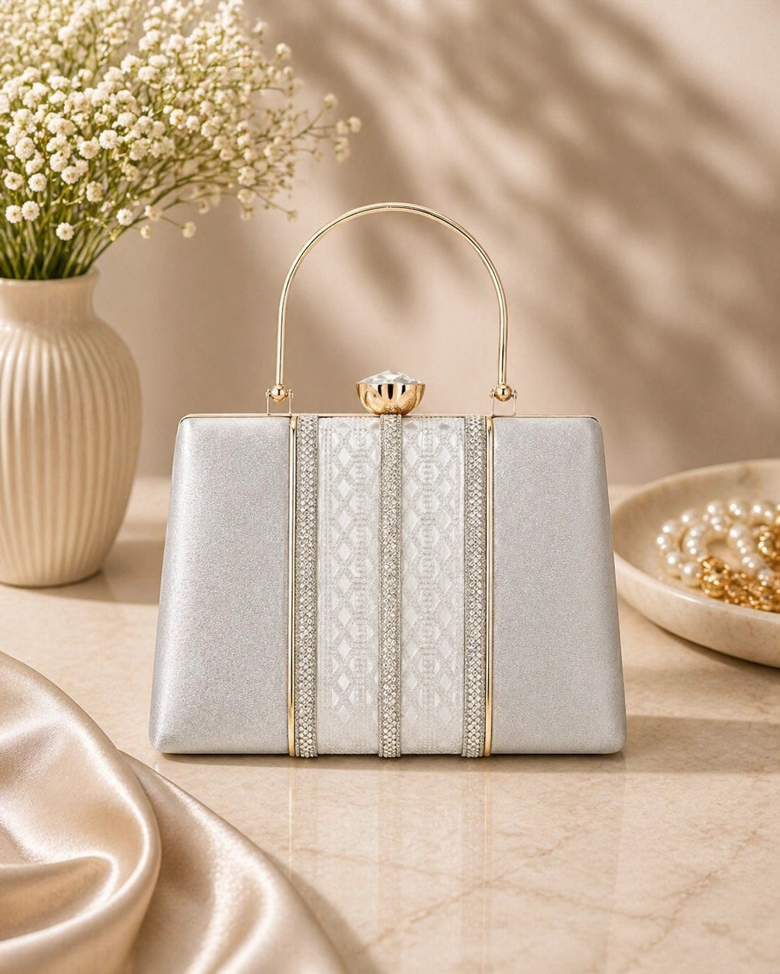 Elegant women’s designer box clutch by AIKAA