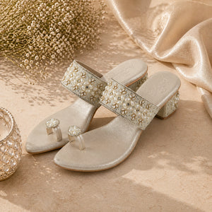 AIKAA embellished white footwear for women