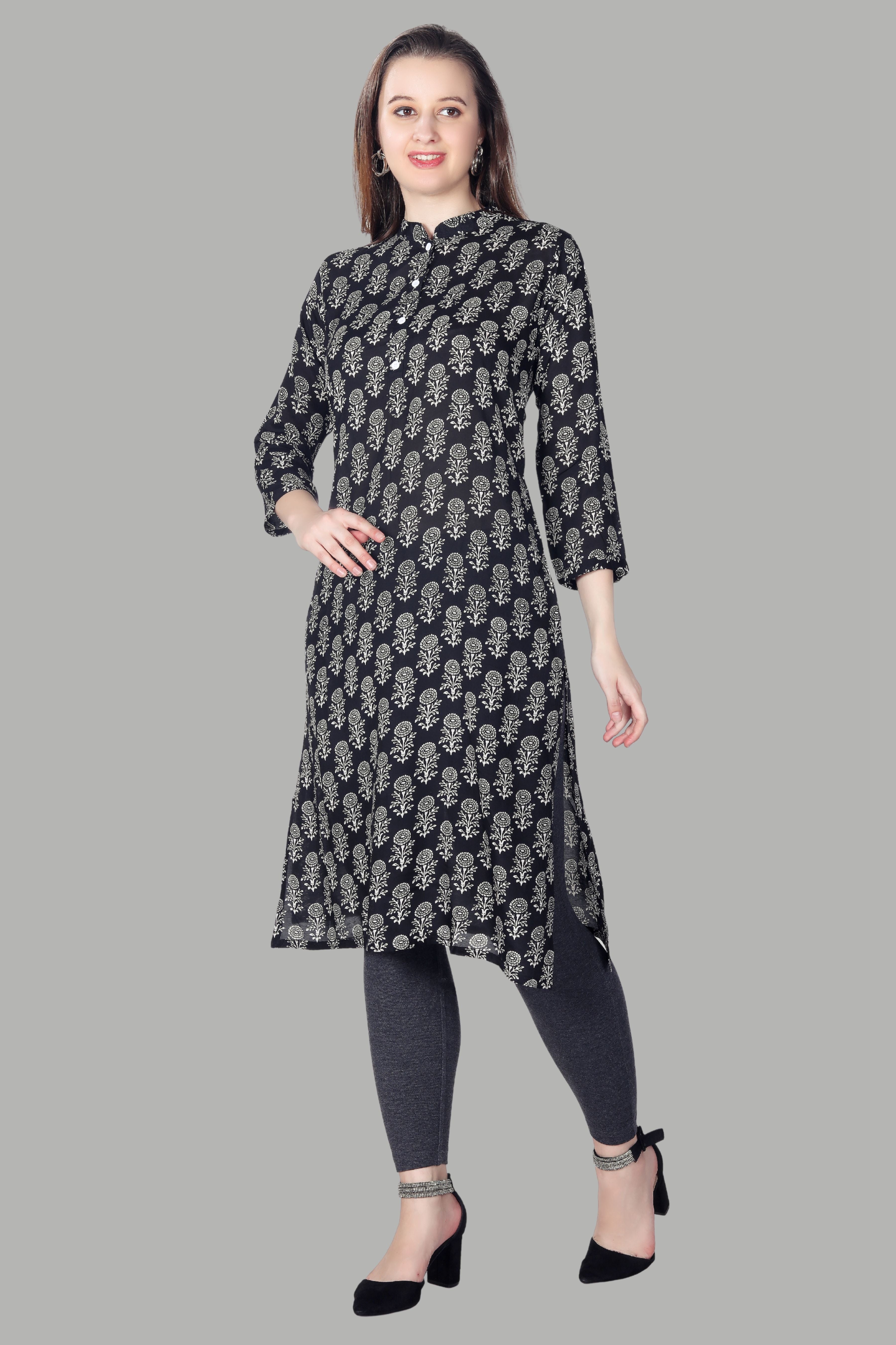 AIKAA Floral Charm ethnic kurti for women