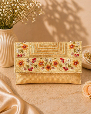 Elegant women’s floral party clutch by AIKAA