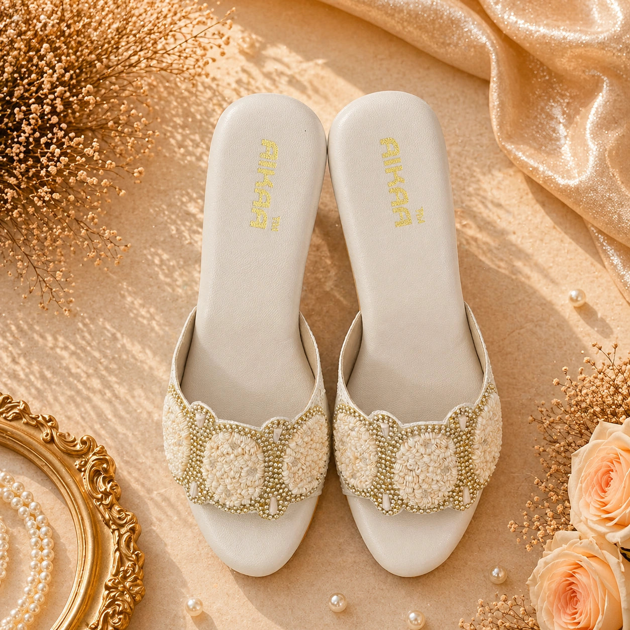 AIKAA Glow Walk white footwear for women