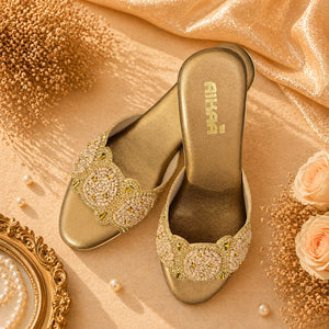 Comfortable gold casual footwear for daily wear