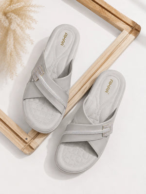 Comfortable women’s grey wedges by AIKAA