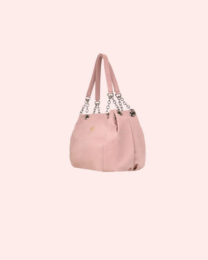 Elegant women’s pink chain strap handbag by AIKAA