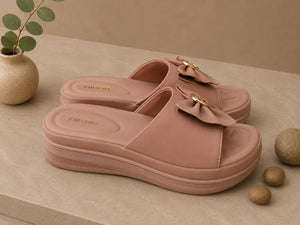 Comfortable women’s pink slipon slides by AIKAA