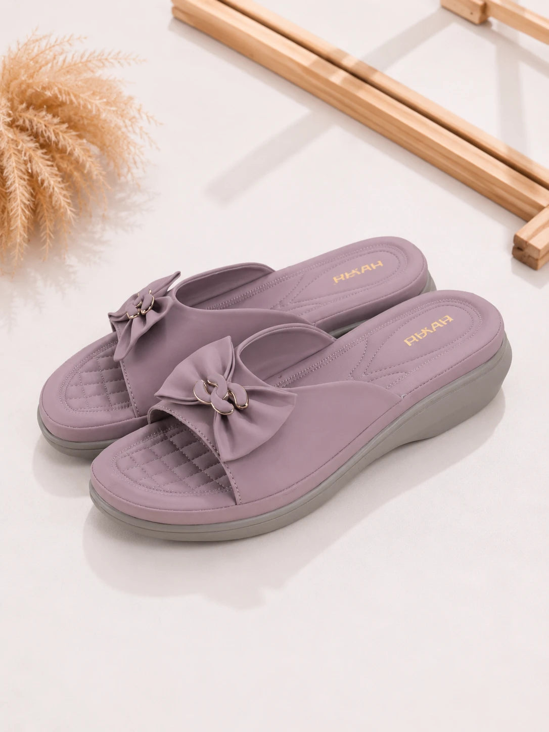 Comfortable women’s purple slipon slides by AIKAA
