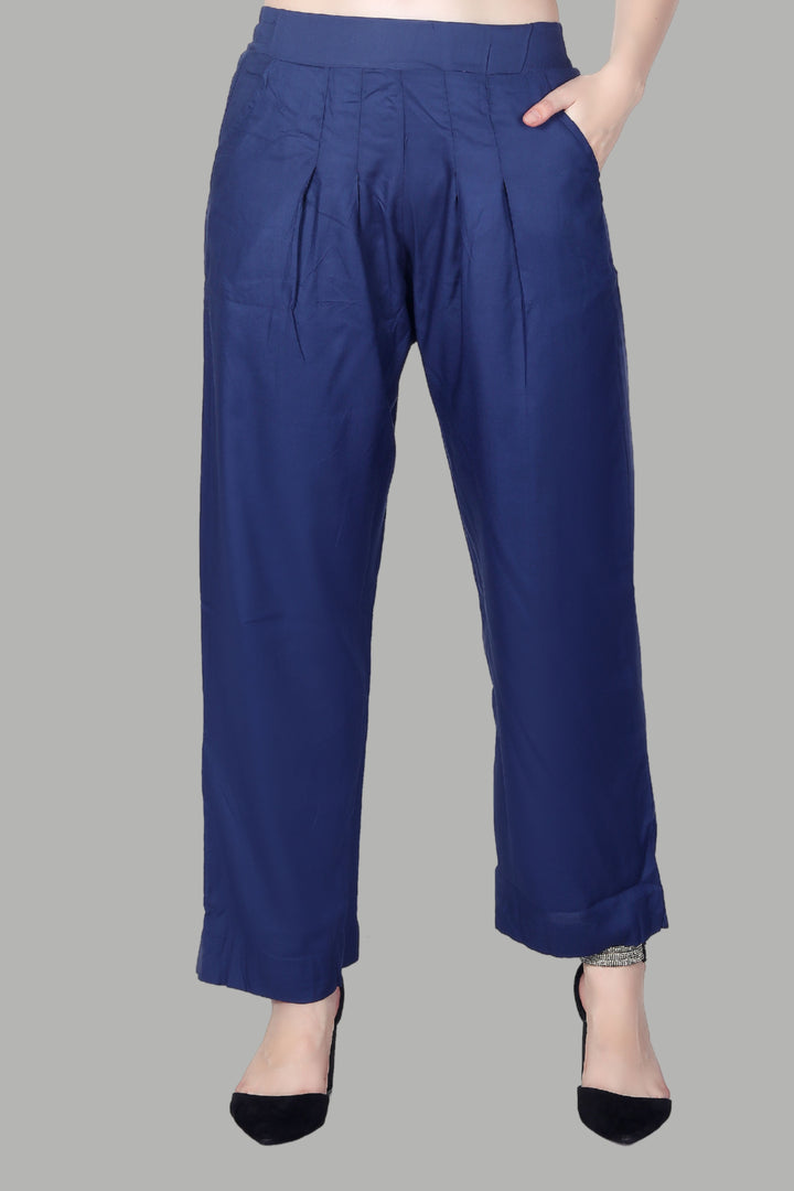AIKAA Velora straight pant in blue for women