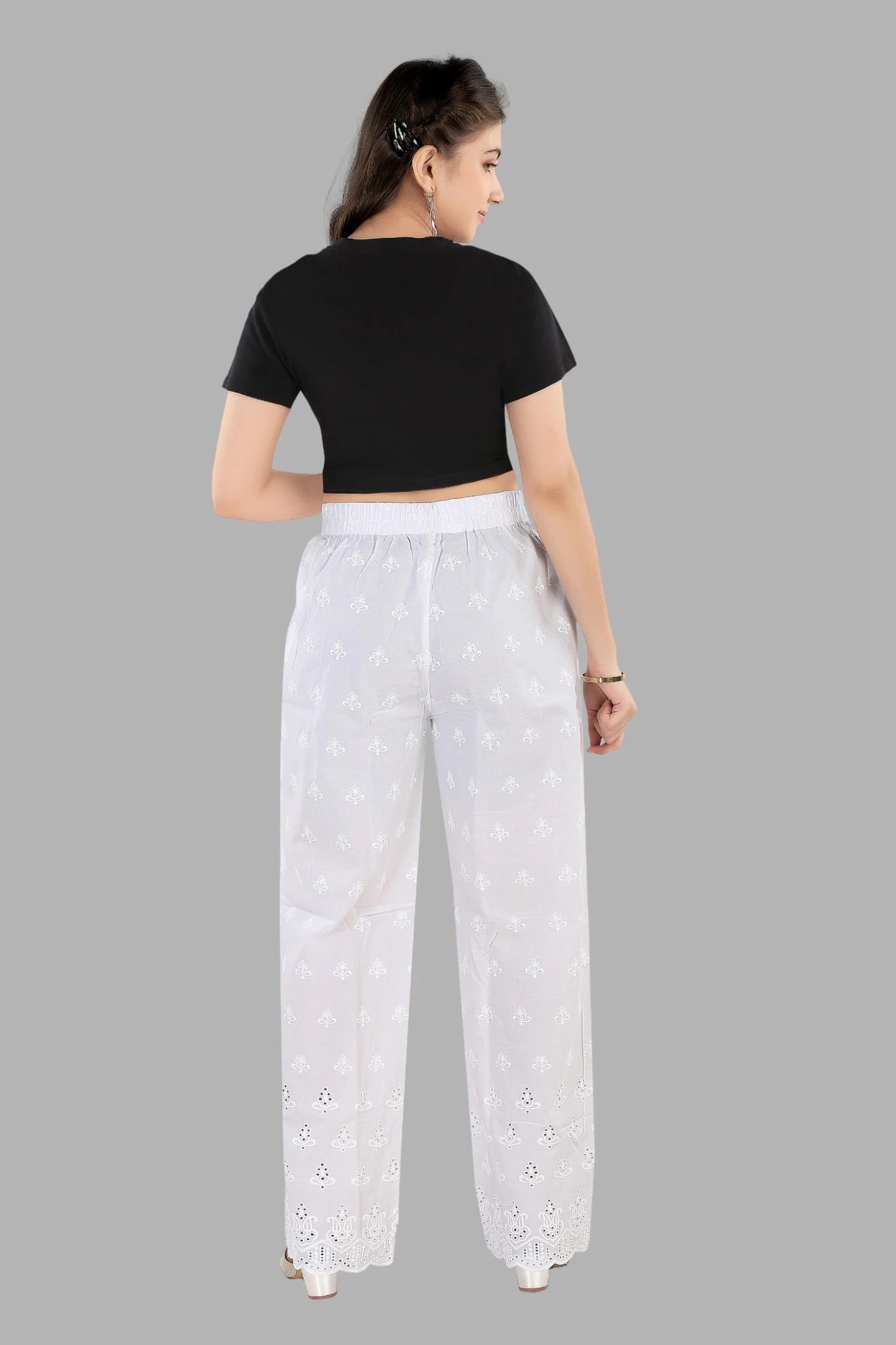 Elegant Lucknowi style casual pants by AIKAA