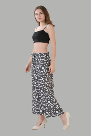 Comfortable women’s patterned palazzo trousers by AIKAA