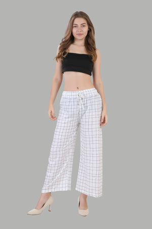 Comfortable women’s striped palazzo trousers by AIKAA