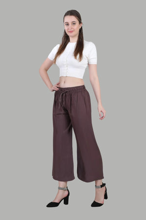 Stylish brown palazzo trousers for women