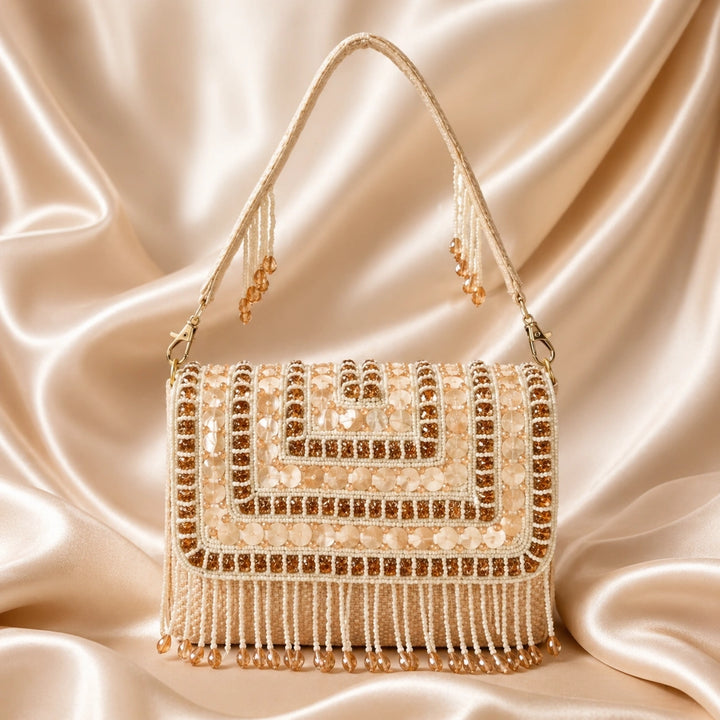 Embellished shoulder clutch bag for women