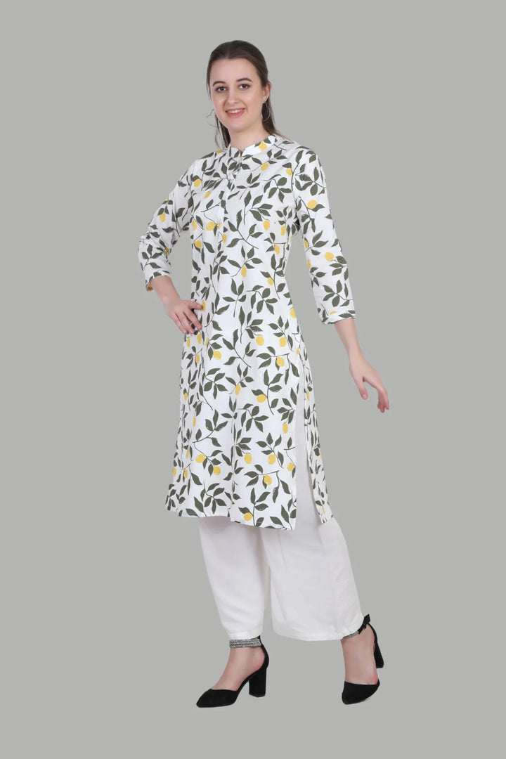 Stylish fancy print ethnic kurti for women