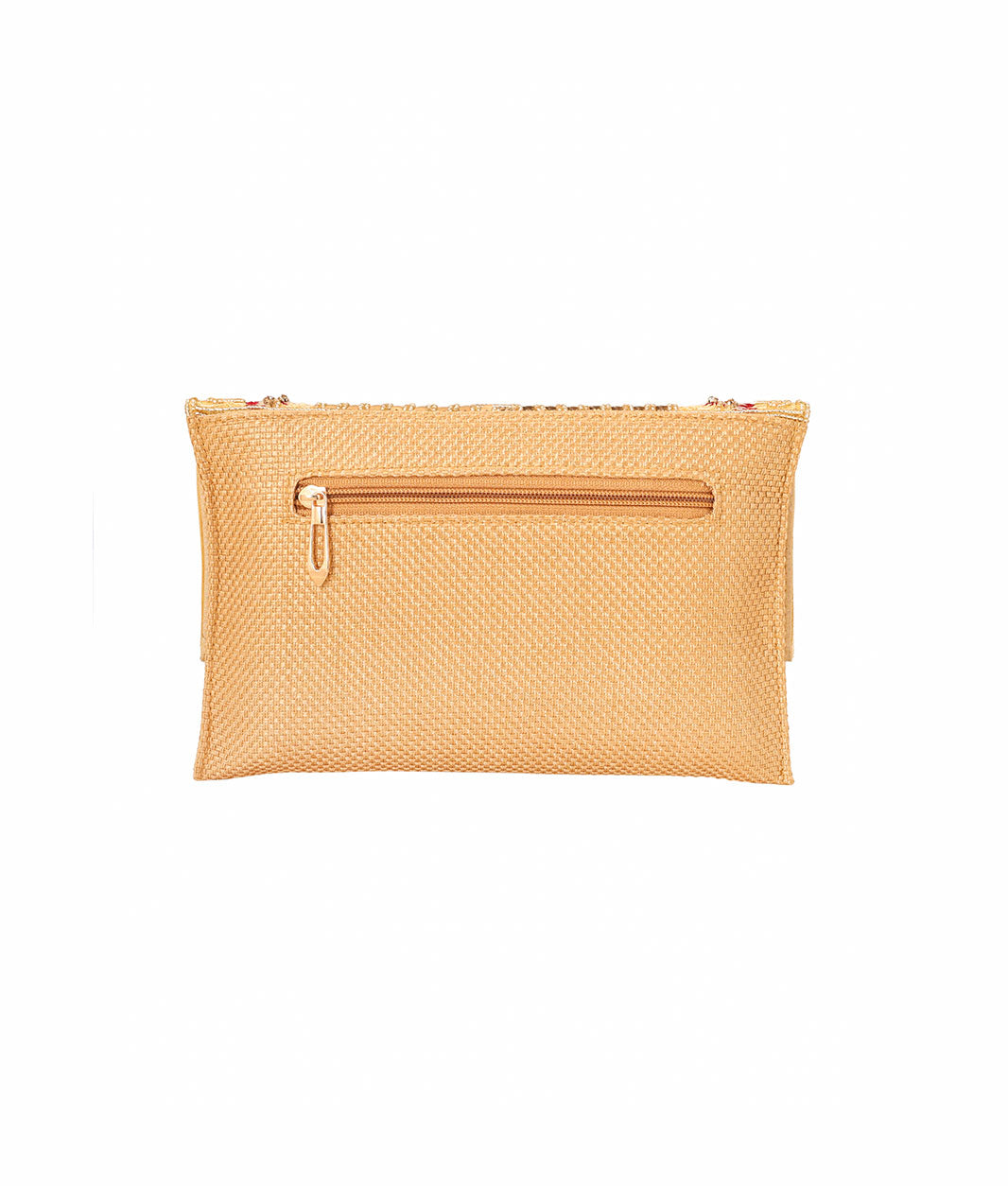 Floral Embroidery Envelope Clutch