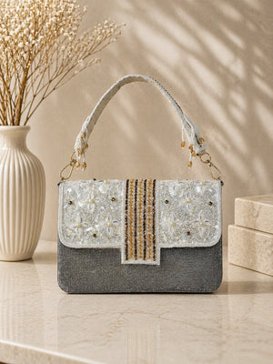 Pearl embellished clutch for women